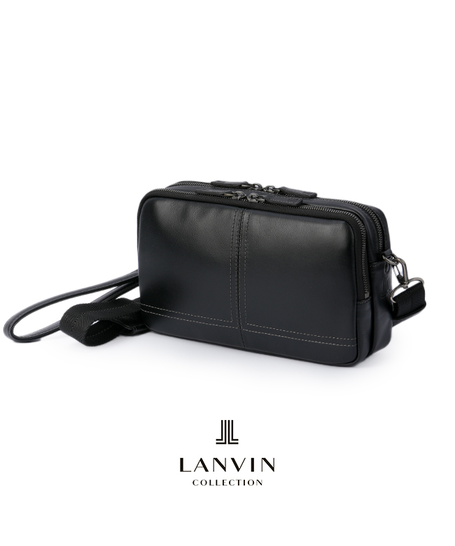 ランバンコレクション ショルダーバッグ クラッチバッグ セカンドバッグ メンズ レザー 本革 撥水 日本製 LANVIN COLLECTION  286204