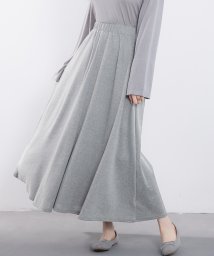 SEU(エスイイユウ)/S－XLまで対応落ち感が美しいAラインロング丈スカート/グレー