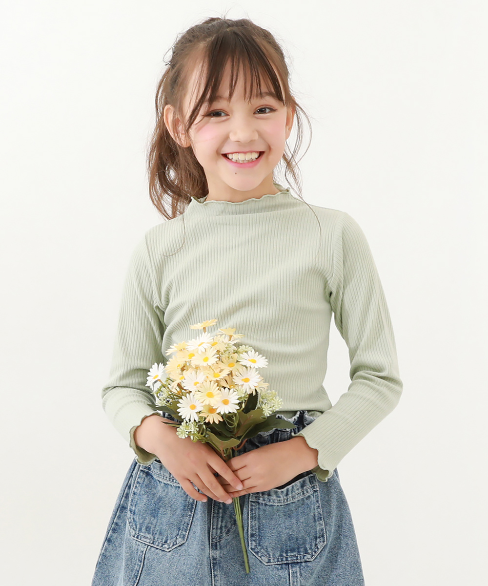 メロウリブ長袖Tシャツ 子供服 キッズ 女の子 トップス 長袖Tシャツ