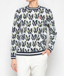 Munsingwear(マンシングウェア)/モノグラムロゴインターシャクルーネックセーター/マルチ