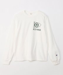 GLOSTER(GLOSTER)/【Champion/チャンピオン】プリントロンT 長袖Tシャツ ダメージ加工/オフホワイト