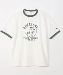 GLOSTER/【Champion/チャンピオン】プリント リンガーTシャツ ダメージ加工 ロゴ/505827344