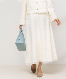 NOLLEY’S(ノーリーズ)/BISHU JAPAN フラッグリボンツイードスカート/オフホワイト