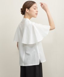 Liyoca(リヨカ)/【Liyoca】ラミーナチュラルローンケープシャツ －手洗い可－/ホワイト