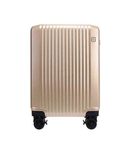 SaxoLine(サクソライン)/保証付 サクソライン スーツケース Mサイズ SaxoLine 軽量 50L 1～3泊 TSA 預け入れサイズ ストッパー付スプリングキャスター 08454/シャンパンゴールド