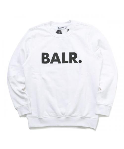 BALR(ボーラー)/BALR. Brand Crew Neck Sweater 長袖 スウェット トレーナー/ホワイト