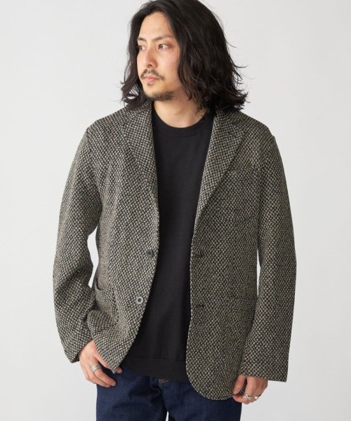 SHIPS: TEXBRID(R) ジャカード 2ボタン ジャケット 