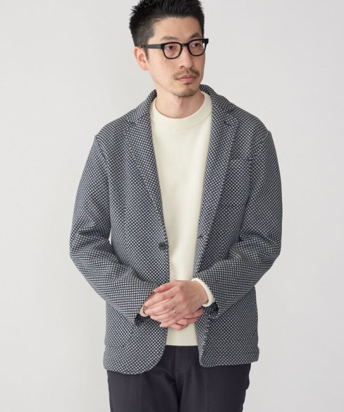 SHIPS: TEXBRID(R) ジャカード 2ボタン ジャケット 