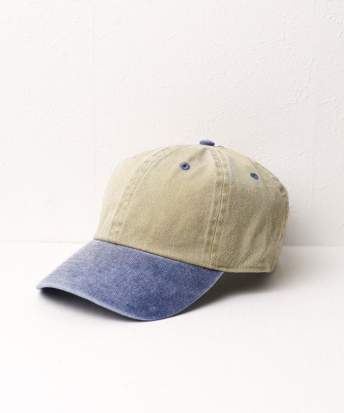 ar/mg(エーアールエムジー)/【W】【it】【1201(twotone)】【newhattan】Baseball Low Cap pigment dyed two tone/カーキ系1