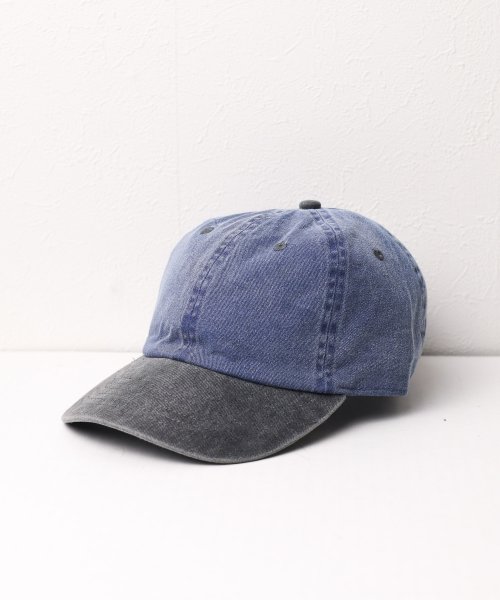 ar/mg(エーアールエムジー)/【W】【it】【1201(twotone)】【newhattan】Baseball Low Cap pigment dyed two tone/ブルー