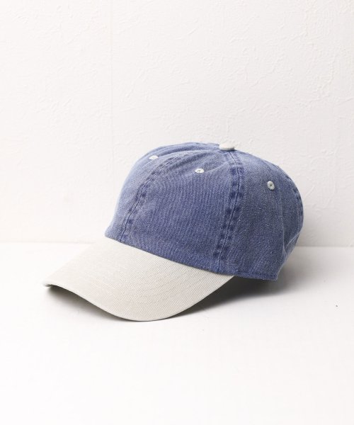 ar/mg(エーアールエムジー)/【W】【it】【1201(twotone)】【newhattan】Baseball Low Cap pigment dyed two tone/ブルー系2