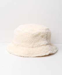 ar/mg(エーアールエムジー)/【W】【it】【2512】【newhattan】Bucket Hat boa fleece/オフホワイト