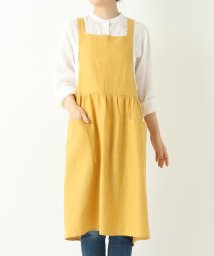 ２１２ＫＩＴＣＨＥＮ　ＳＴＯＲＥ/リネンギャザーワンピースエプロン ヤマブキ ＜LINEN&BASIC リネンアンドベーシック＞/505858838