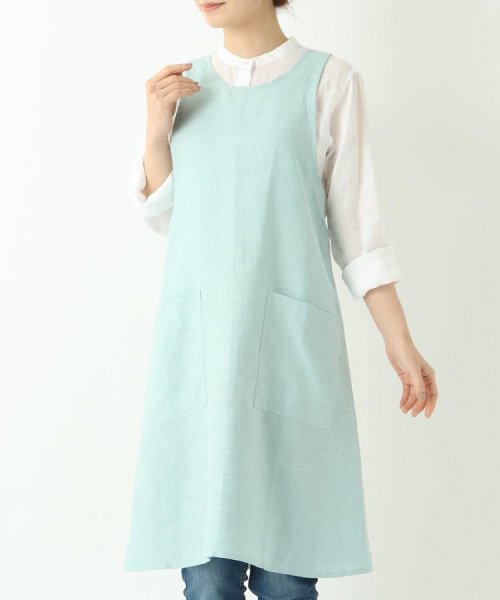 ２１２ＫＩＴＣＨＥＮ　ＳＴＯＲＥ(212キッチンストア)/スルーワンピースエプロン ミント ＜LINEN&BASIC リネンアンドベーシック＞/その他