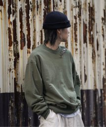 JOINT WORKS(ジョイントワークス)/【THRIFTY LOOK/スリフティールック】 Worn－Out Crew Sweat/グリーン