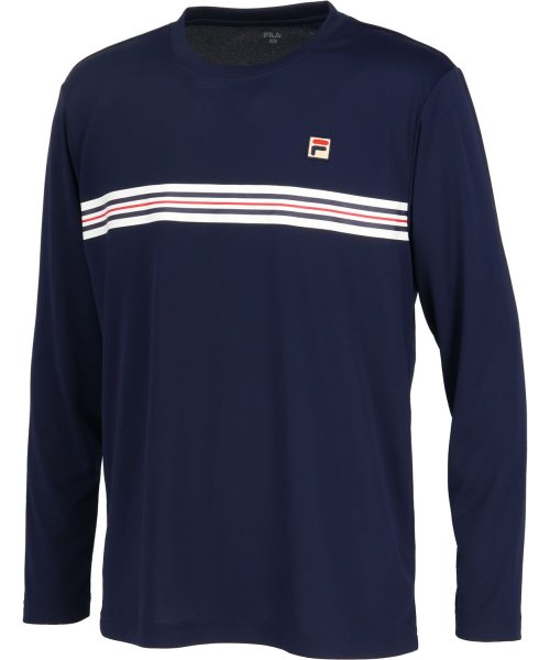 FILA（ZETT Mens）(フィラ（ゼット　メンズ）)/【テニス】ヘリテージライン ロングスリーブシャツ メンズ/ネイビー