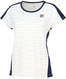 FILA（ZETT Ladies）/【テニス】レインボーボーダー ラウンドネックネックシャツ レディース/505856445