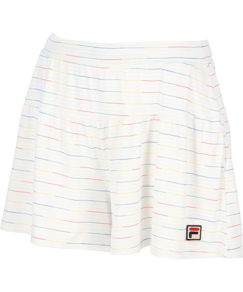 FILA（ZETT Ladies）(フィラ（ゼット　レディース）)/【テニス】レインボーボーダー キュロットパンツ レディース/ホワイト