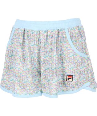 FILA（ZETT Ladies）/【テニス】ミックスニットプリント アップリケロゴ クルーネックTシャツ レディース/505856453