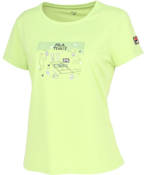 FILA（ZETT Ladies）(フィラ（ゼット　レディース）)/【テニス】グラフィックプリント クルーネックTシャツ レディース/ライトグリーン