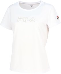 FILA（ZETT Ladies）(フィラ（ゼット　レディース）)/【テニス】レインボー刺繍ロゴ クルーネックTシャツ レディース/ホワイト
