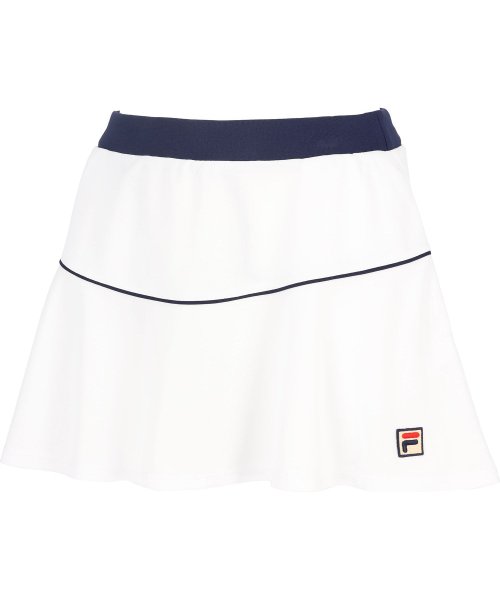 FILA（ZETT Ladies）(フィラ（ゼット　レディース）)/【テニス】無地 フレアスコート レディース/ホワイト