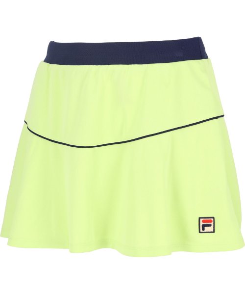 FILA（ZETT Ladies）(フィラ（ゼット　レディース）)/【テニス】無地 フレアスコート レディース/ライトグリーン