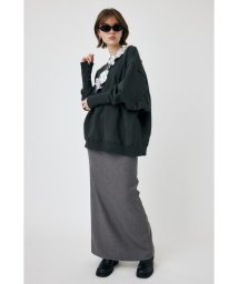 moussy(マウジー)/BACK GATHER LOOSE スウェット/L/BLK1