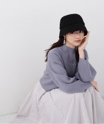 PROPORTION BODY DRESSING(プロポーション　ボディドレッシング)/ロゴ刺しゅうショートニット WEB限定カラー：ブルー 24SS/ブルー