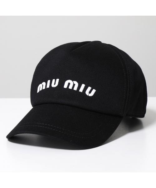 MIUMIU(ミュウミュウ)/MIUMIU ベースボールキャップ 5HC179 2DP1 刺繍 ロゴ/その他系1