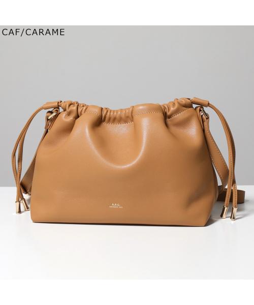 A.P.C オレンジブラウン エンボス加工 バッグ