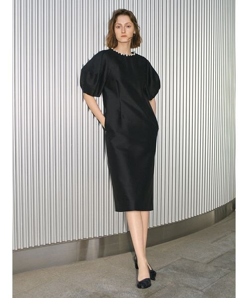 パールネックコクーンドレス 予めご了承ください