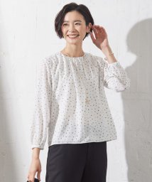 J.PRESS LADIES（LARGE SIZE）(J．プレス　レディス（大きいサイズ）)/ドット フラワープリント カットソー/ホワイト系5