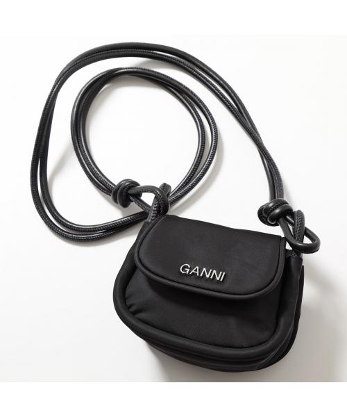 セール】GANNI ショルダーバッグ Knot Mini Flap Over ミニバッグ