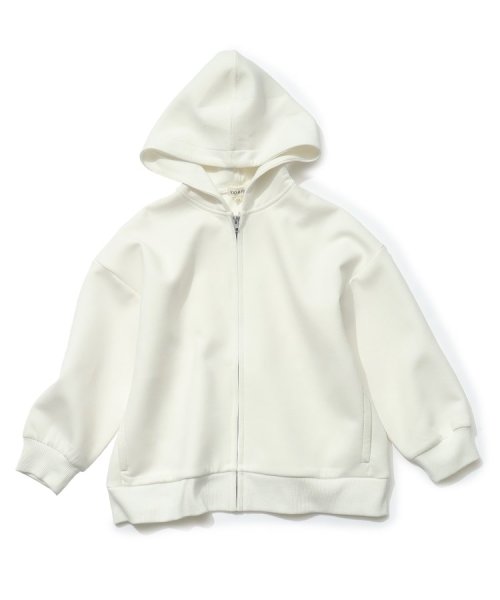 SHOO・LA・RUE(Kids) (シューラルーキッズ)/【110－140cm/リンク】なめらかタッチ ダンボールジップパーカー/アイボリー（004）