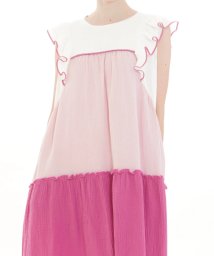 Narue(ナルエー)/シュークリームガーゼベーシックルームドレス/ピンク