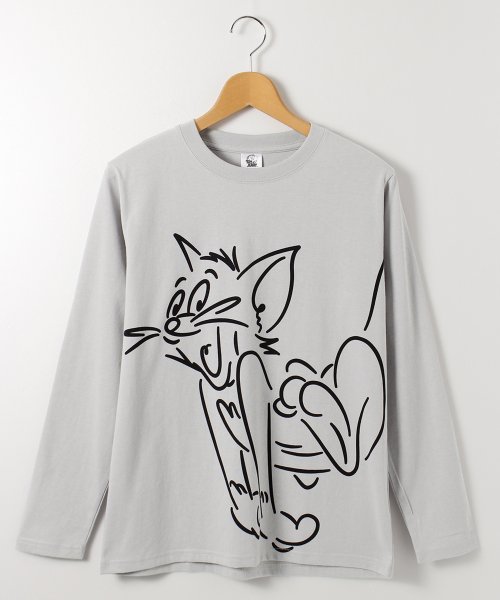 ALWAYS GOOD TIME NEW BASIC STORE(オールウェイグッドタイムニューベーシックストア)/【TOM & JERRY/トムとジェリー】天竺長袖Ｔシャツ/ライトグレー