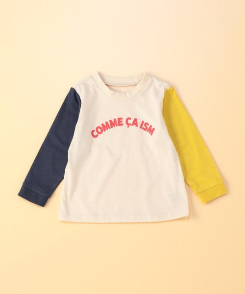 COMME CA ISM KIDS(コムサイズム（キッズ）)/ロゴプリントＴシャツ(ベビーサイズ)/アイボリー