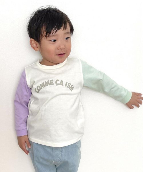 COMME CA ISM KIDS(コムサイズム（キッズ）)/ロゴプリントＴシャツ(ベビーサイズ)/オフホワイト