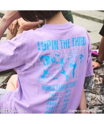 TMS SHOP(トムスショップ)/ルパン三世　半袖Tシャツ　ヒストリー/ラベンダー