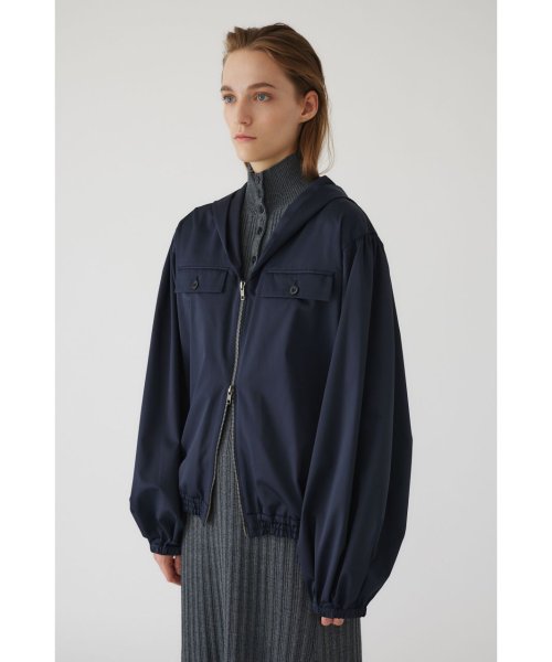 Shirring gather hoodie gather