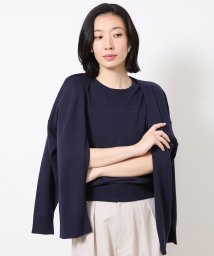 MICHEL KLEIN(ミッシェルクラン)/レーヨンナイロンアンサンブル（2点セット）/ネイビー（57）