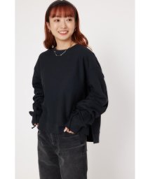 RODEO CROWNS WIDE BOWL(ロデオクラウンズワイドボウル)/VTG SWEAT ドロストスリーブトップス/BLK