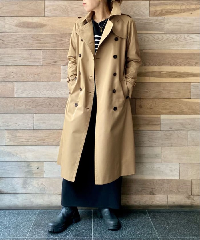 トレンチコート ベージュ　アクアスキュータム　スプリングコート アクアスキュータム Signature Trench Coat トレンチコート 4色
