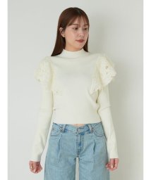 SNIDEL(スナイデル)/ジャガードドッキングニットTOPS/IVR