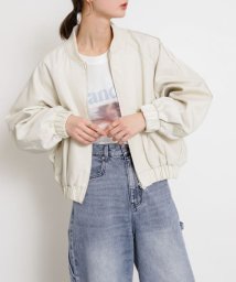 SENSE OF PLACE by URBAN RESEARCH(センスオブプレイス バイ アーバンリサーチ)/シャイニージップブルゾン/OFFWHITE