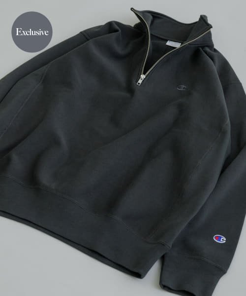 URBAN RESEARCH(アーバンリサーチ)/『別注』Champion×URBAN RESEARCH　HALF ZIP SWEAT/BLACK