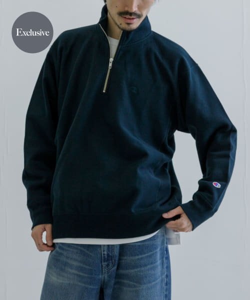 URBAN RESEARCH(アーバンリサーチ)/『別注』Champion×URBAN RESEARCH　HALF ZIP SWEAT/NAVY