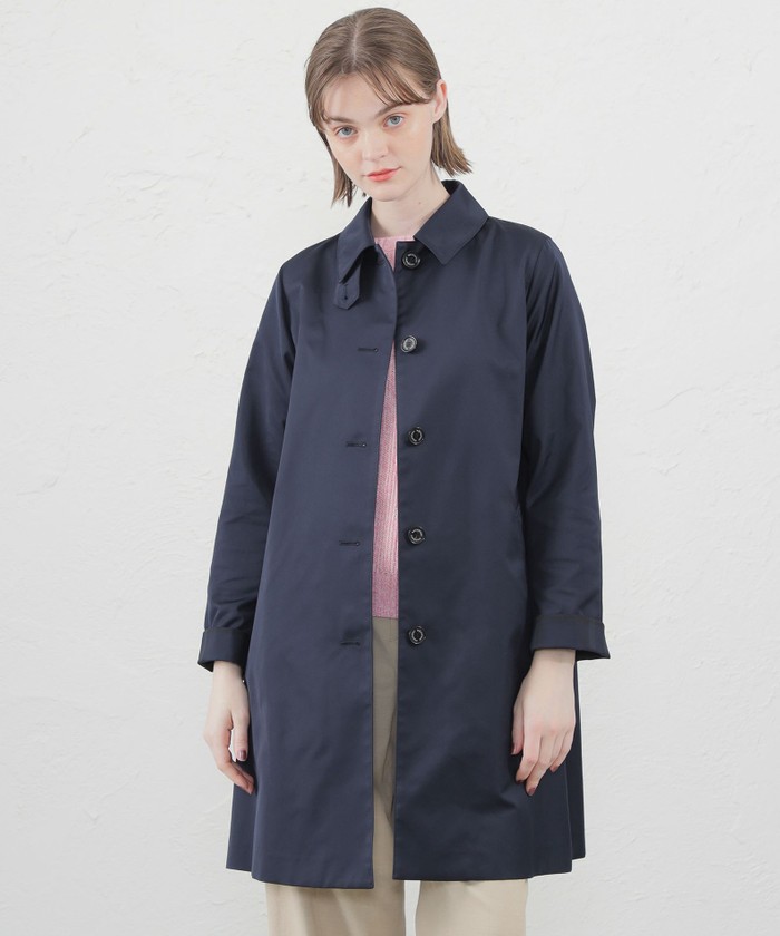 マッキントッシュフィロソフィー　ステンカラーコート ネイビー　ハウスチェック MACKINTOSH PHILOSOPHY（ﾏｯｷﾝﾄｯｼｭ ﾌｨﾛｿﾌｨｰ）の「ハウスチェック