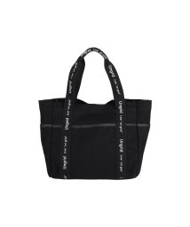 Ungrid/ アングリッド Ungrid トートバッグ キャンパス ミディアム レディース A4対応 ロゴテープ MEDIUM TOTE BAG ブラック アイボリー 黒 /505850446